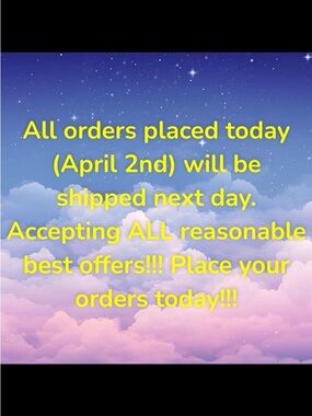 MOVING VERY SOON! SHIPPING ALL ORDERS NEXT DAY!!